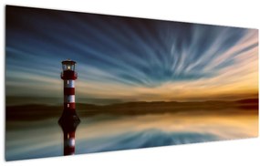 Tablou cu farul în mare (120x50 cm)