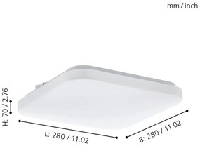 Eglo 97874 - LED Plafonieră FRANIA LED/11,5W/230V
