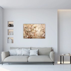 Tablou - Pictură de păsări de epocă II. (90x60 cm)