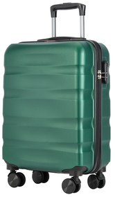 Valisă/bagaj de mână Bontour „Wave” cu 4 roți, cu încuietoare TSA, 55x39x20 cm, verde