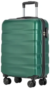 Valisă/bagaj de mână Bontour „Wave” cu 4 roți, cu încuietoare TSA, 55x39x20 cm, verde