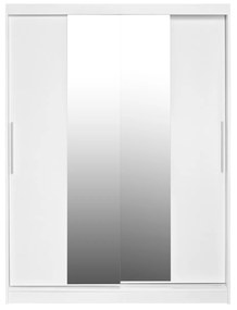 Dulap RODOS 04, usi glisante si oglinda, alb, 150x60x200 cm