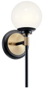 Kichler KL-BENNO1-BK-CPZ - Aplica LED pentru baie BENNO 2xG9/3W/230V, aurie, IP44