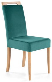 Scaun de bucătărie Clarion II, verde / stejar miere