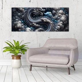 Tablou – Dragon în fum (120x50 cm)