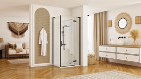 Cabina dus REA Hugo Black 100x80