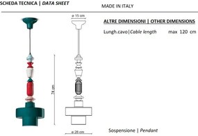 Pendul ceramic design italian realizat manual LARIAT H-74cm