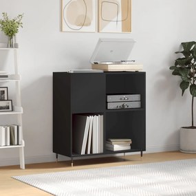vidaXL Dulap pentru discuri negru 84,5x38x89 cm lemn compozit