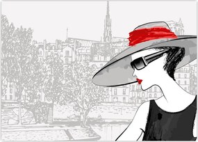 Tablou - Doamna la oraș (70x50 cm)