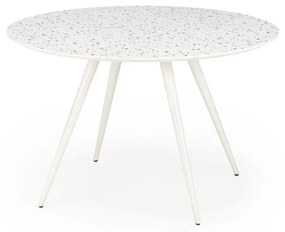 Masa rotunda Aramis terrazzo/alb ø120/h76 cm