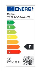 Spot LED, accesoriu pentru sinele trifazate Trinity/ Vuoro negru 30W 4000K