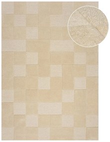 Covor bej țesut manual din lână 300x400 cm Checkerboard – Flair Rugs