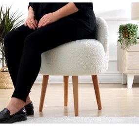 Scaun pentru copii MIKI, diam. 46 cm, alb