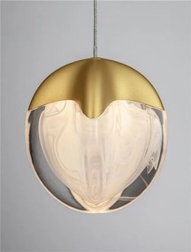 Lustra, Pendul modern LED ALICIA auriu