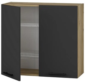 Dulap superior Vento GC-80/72, stejar kraft / antracit