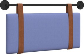 vidaXL Cap de pat suspendat Albastru Jeans 90 x 55 x 5 cm PU antic
