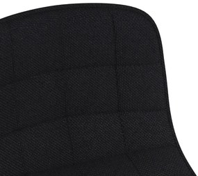 Scaun de birou pivotant, negru, material textil 1, Negru