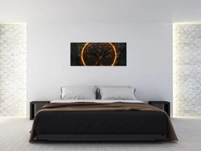Tablou – Arborele vieții în lavă II. (120x50 cm)