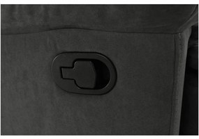 Fotoliu reglabil masaj, material textil catifea gri, LAMBERT