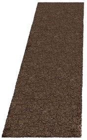 Covor tip traversă maro închis 80x250 cm Fluffy – Ayyildiz Carpets