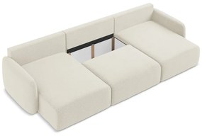 Colțar crem extensibil/cu spațiu de depozitare Kalena – Makamii