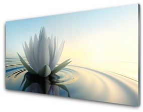Tablouri acrilice Water Flower Art White Albastru