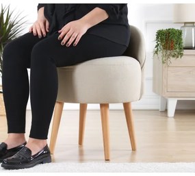 Taburet NIKI, Ø 46 cm, crem