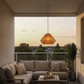 Lustra, Pendul din ratan sintetic pentru exterior Aell chihlimbar