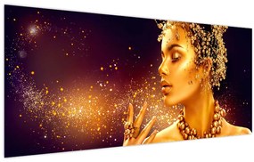 Tablou - Machiaj de aur (120x50 cm)