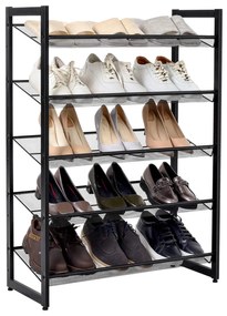 Suport pentru pantofi din metal negru, BUTYNO