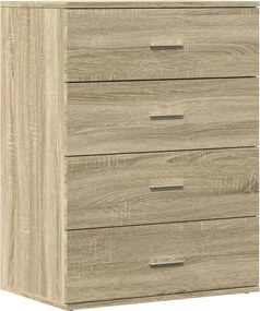 vidaXL Servantă, stejar sonoma, 60x39x80 cm, lemn compozit