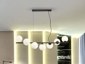 Lustra suspendata design modern Inoa negru/alb