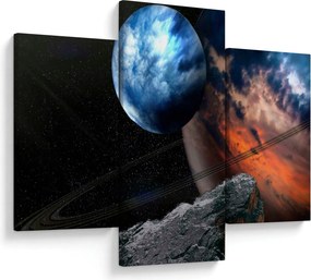 Tablou planetei în cosmos (90x60 cm)