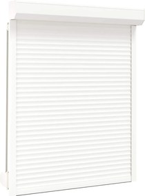 vidaXL Obturator rulant Manual Alb 120 x 150 cm Aluminiu și Poliuretan