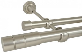 Galerie fara inele CYLINDRU - 25/19 - crom mat (Alege marime: 280 cm)
