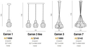 Pendul industrial style design cupru CARRON 1