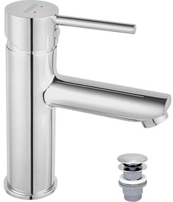 FERRO - Baterie pentru lavoar + ventil click-clack FIESTA crom lucios