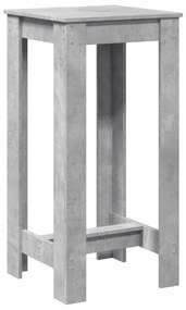 854403 vidaXL Masă bar, gri beton, 51x50x103,5 cm, lemn prelucrat