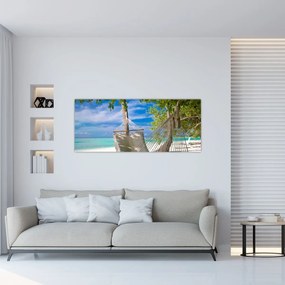 Tablou - Hamac pe plajă (120x50 cm)