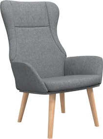 vidaXL Scaun de relaxare, gri deschis, material textil