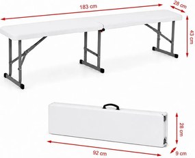 Set catering/camping - masă ESSEN + 2x bancă LINDAU
