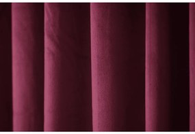 Perdea opaca VELVET 140x250 cm, vin rosu Agatat: Inele metalice