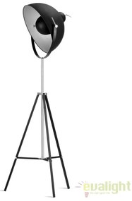 Lampadar cu trepied design industrial HOLLYWOOD negru HOLLYWOOD/B