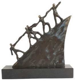Statueta bronz masiv "Progres"