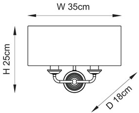 Aplică Endon 110726 HIGHCLERE 2xE14/40W/230V bej/alamă