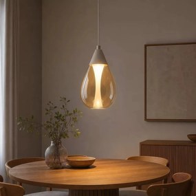 Lustra, Pendul LED sand cu sticla sampanie Pear