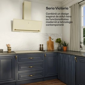 Klarstein Victoria plită cu inducție | 5 zone de gătit | Estetică retro | 11500 W | 77 cm