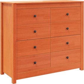 vidaXL Dulap lateral, maro ceruit, 100x40x90 cm, lemn masiv de pin