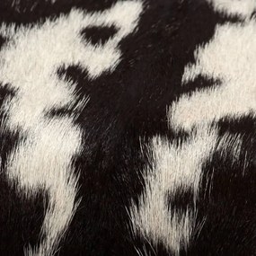 Banca, 120x30x45 cm, piele naturala de capra Alb si negru, 120 x 30 x 45 cm