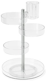 Organizator de baie pentru cosmetice/rotativ din plastic Pirouette – Umbra
